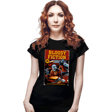 Load image into Gallery viewer, Daily_Deal_Shirts Fitted Shirts, Woman / Small / Black Bloody Fiction
