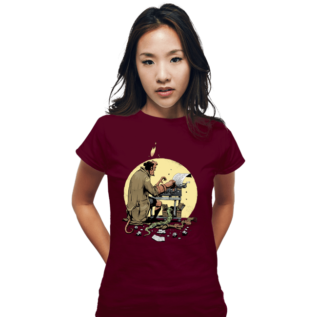 Daily_Deal_Shirts Fitted Shirts, Woman / Small / Maroon Hellboy's Report