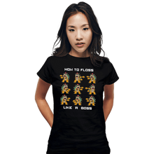 Load image into Gallery viewer, Shirts Fitted Shirts, Woman / Small / Black Floss Boss

