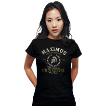 Load image into Gallery viewer, Secret_Shirts Fitted Shirts, Woman / Small / Black Maximus University
