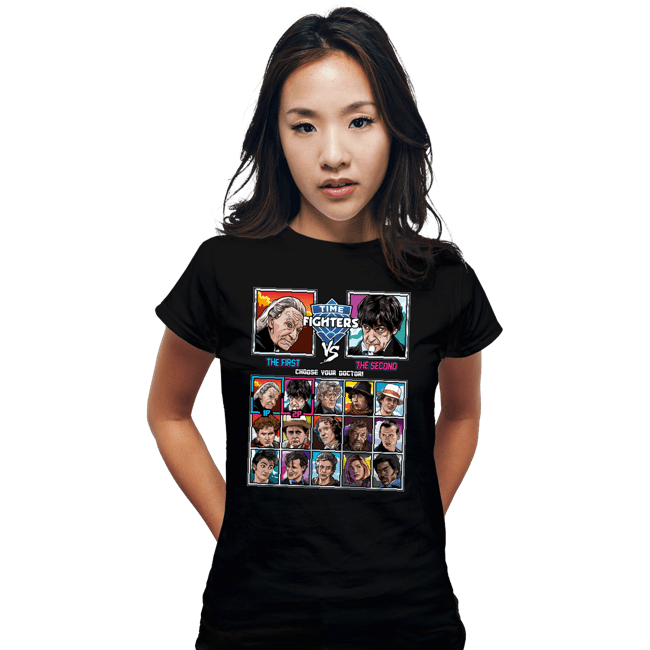 Shirts Fitted Shirts, Woman / Small / Black Time Fighters 1st VS 2nd