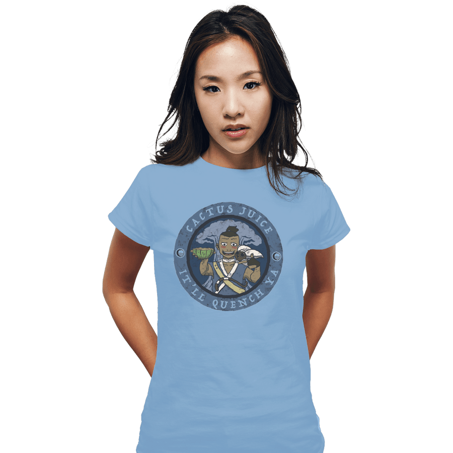 Shirts Fitted Shirts, Woman / Small / Powder Blue Cactus Juice