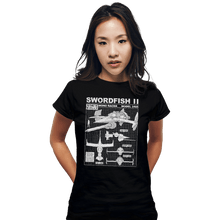 Load image into Gallery viewer, Shirts Fitted Shirts, Woman / Small / Black Swordfish II Deal
