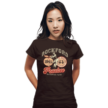 Load image into Gallery viewer, Daily_Deal_Shirts Fitted Shirts, Woman / Small / Black Rockford Peaches
