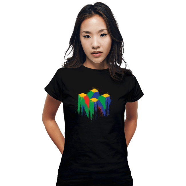 Secret_Shirts Fitted Shirts, Woman / Small / Black N64 Splashes