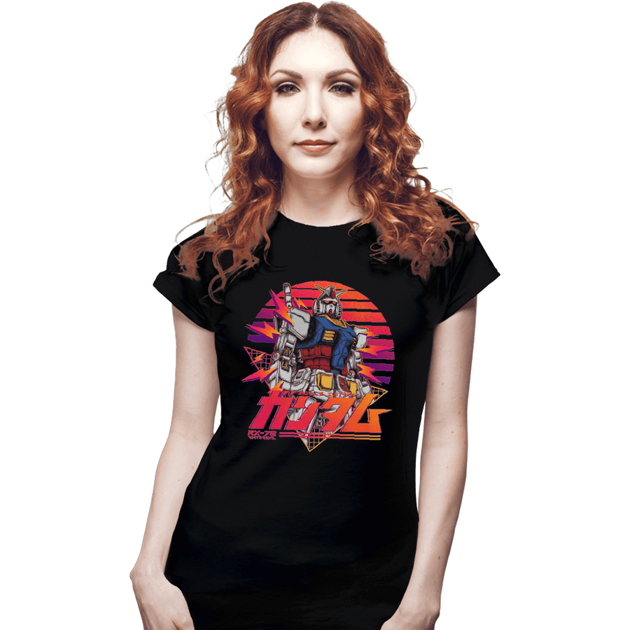 Shirts Fitted Shirts, Woman / Small / Black Gundam RX 78 Retro