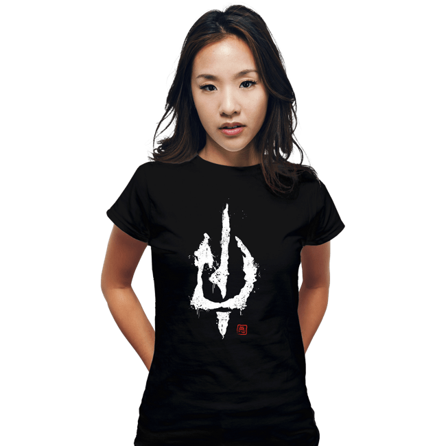 Daily_Deal_Shirts Fitted Shirts, Woman / Small / Black Evil's Signature