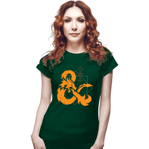 Daily_Deal_Shirts Fitted Shirts, Woman / Small / Irish Green Basements & Dragons