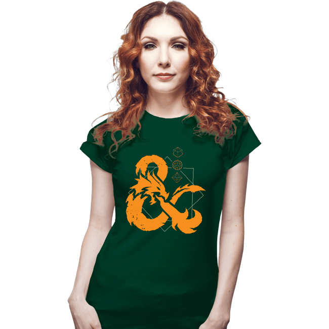 Daily_Deal_Shirts Fitted Shirts, Woman / Small / Irish Green Basements & Dragons