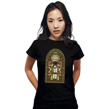 Load image into Gallery viewer, Shirts Fitted Shirts, Woman / Small / Black Stained Glass Toph
