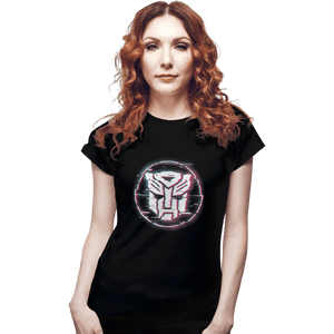 Shirts Fitted Shirts, Woman / Small / Black Autobots Glitch