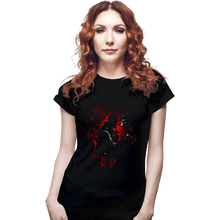 Load image into Gallery viewer, Daily_Deal_Shirts Fitted Shirts, Woman / Small / Black Demon Detective
