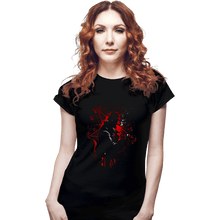 Load image into Gallery viewer, Daily_Deal_Shirts Fitted Shirts, Woman / Small / Black Demon Detective
