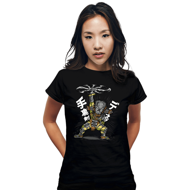 Daily_Deal_Shirts Fitted Shirts, Woman / Small / Black Shuriken Disk