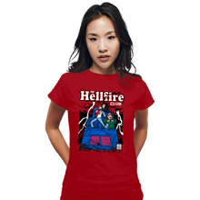 Load image into Gallery viewer, Daily_Deal_Shirts Fitted Shirts, Woman / Small / Red The Hellfire Club Comics
