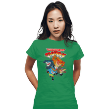 Load image into Gallery viewer, Shirts Fitted Shirts, Woman / Small / Irish Green Street Mutant Ninja Sharks
