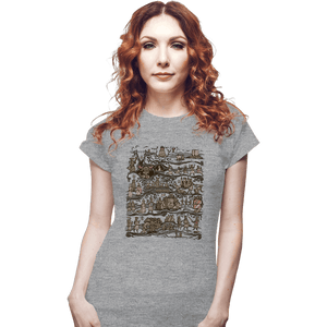 Daily_Deal_Shirts Fitted Shirts, Woman / Small / Sports Grey Tapestry Of The Quested Grail