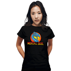 Daily_Deal_Shirts Fitted Shirts, Woman / Small / Black Mortal Duel