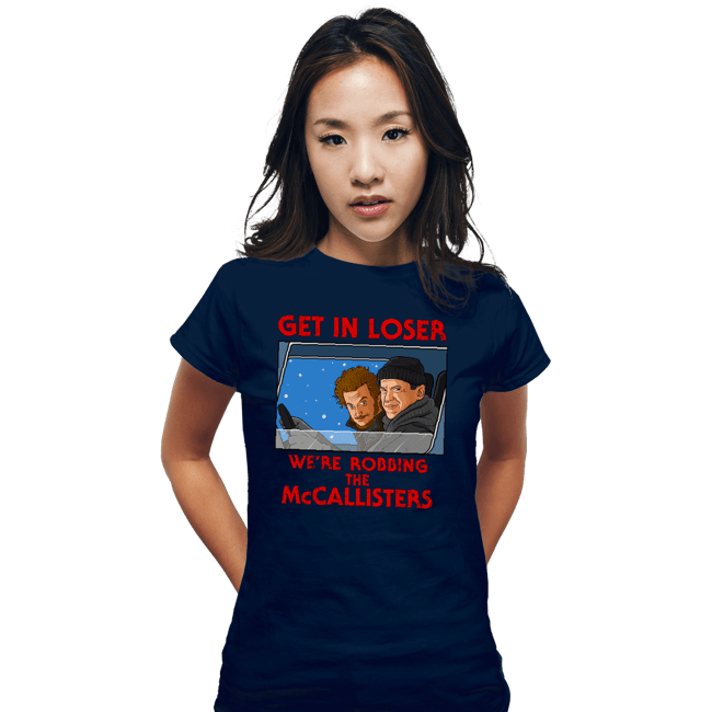 Secret_Shirts Fitted Shirts, Woman / Small / Navy Robbing The McCallisters
