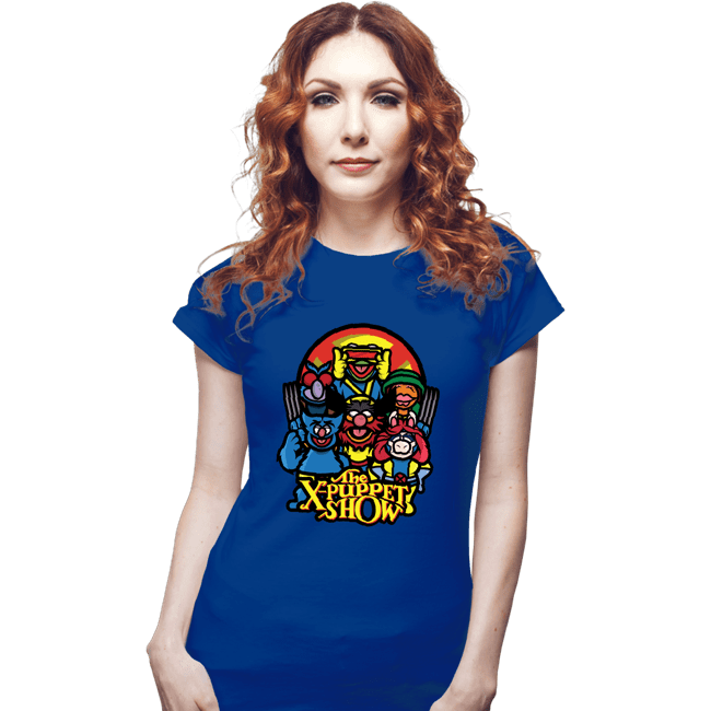 Daily_Deal_Shirts Fitted Shirts, Woman / Small / Royal Blue The X-Puppet Show