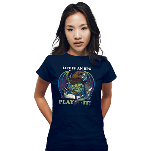 Shirts Fitted Shirts, Woman / Small / Navy RPG Life