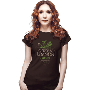 Shirts Fitted Shirts, Woman / Small / Black Green Dragon Lager