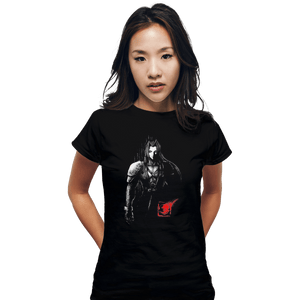 Shirts Fitted Shirts, Woman / Small / Black One Winged Angel Ink