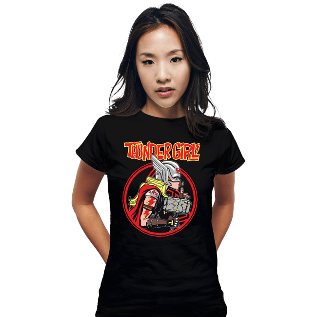 Secret_Shirts Fitted Shirts, Woman / Small / Black Thundergirl