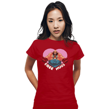 Load image into Gallery viewer, Shirts Fitted Shirts, Woman / Small / Red Bear Hugger

