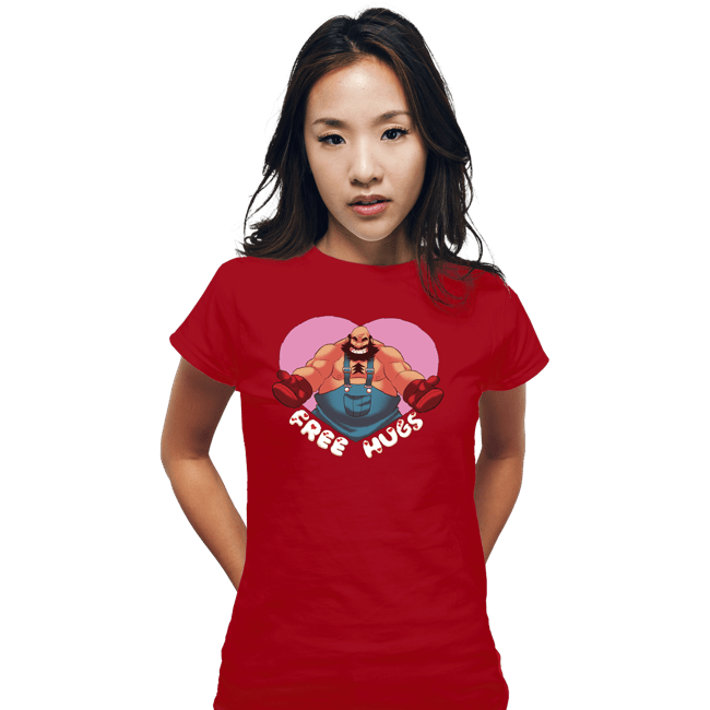 Shirts Fitted Shirts, Woman / Small / Red Bear Hugger