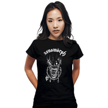 Load image into Gallery viewer, Shirts Fitted Shirts, Woman / Small / Black Morph Or Die
