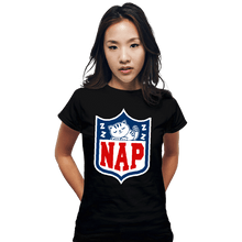 Load image into Gallery viewer, Secret_Shirts Fitted Shirts, Woman / Small / Black Nap After Playing
