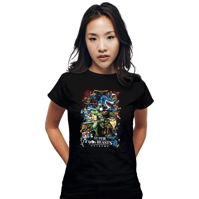 Secret_Shirts Fitted Shirts, Woman / Small / Black Super 90s Beasts
