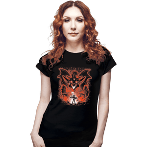 Shirts Fitted Shirts, Woman / Small / Black Sky Dragon