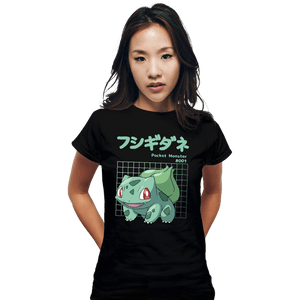 Sold_Out_Shirts Fitted Shirts, Woman / Small / Black Bulbasaur X-Ray