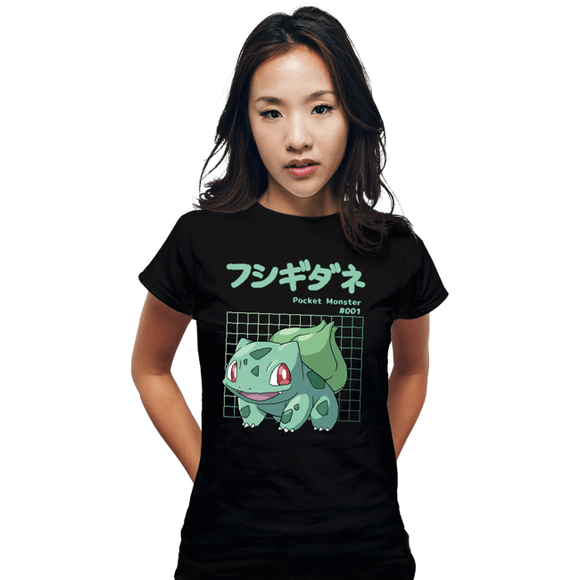 Sold_Out_Shirts Fitted Shirts, Woman / Small / Black Bulbasaur X-Ray