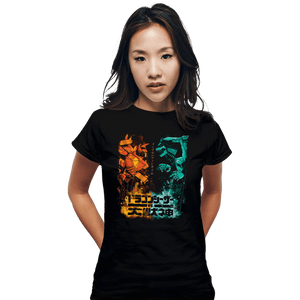 Daily_Deal_Shirts Fitted Shirts, Woman / Small / Black Dragon VS Beast
