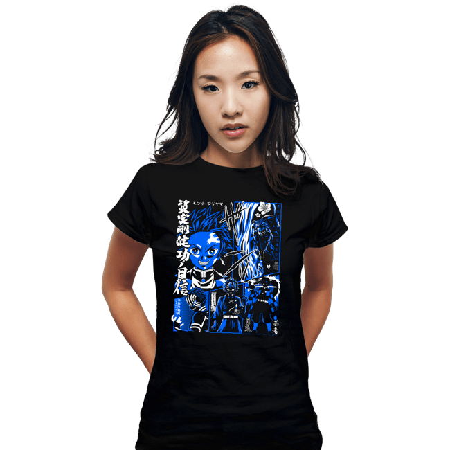 Daily_Deal_Shirts Fitted Shirts, Woman / Small / Black Demon Manga