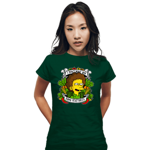 Daily_Deal_Shirts Fitted Shirts, Woman / Small / Irish Green Darn Veggies