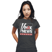 Load image into Gallery viewer, Shirts Fitted Shirts, Woman / Small / Charcoal Faux News
