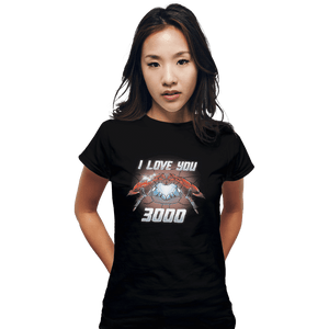 Shirts Fitted Shirts, Woman / Small / Black I Love You 3000