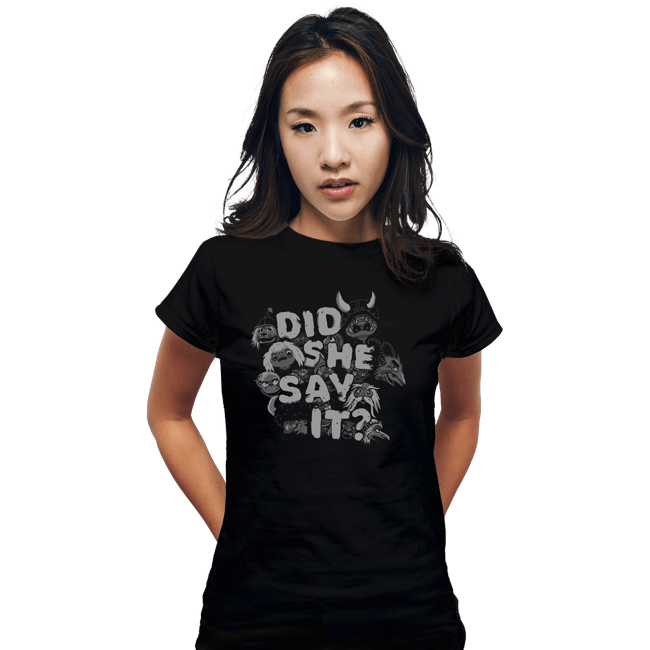 Secret_Shirts Fitted Shirts, Woman / Small / Black Did She?
