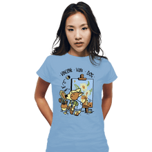 Load image into Gallery viewer, Daily_Deal_Shirts Fitted Shirts, Woman / Small / Powder Blue Vincent Van Dog
