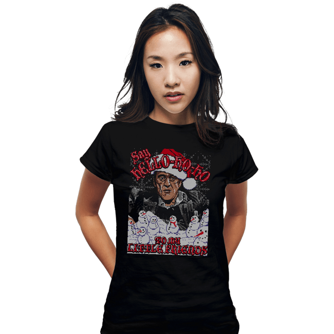 Shirts Fitted Shirts, Woman / Small / Black Hello Little Friend