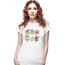 Load image into Gallery viewer, Secret_Shirts Fitted Shirts, Woman / Small / White Eevee Emotes
