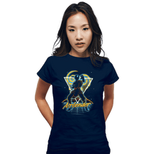 Load image into Gallery viewer, Shirts Fitted Shirts, Woman / Small / Navy Retro Airbender
