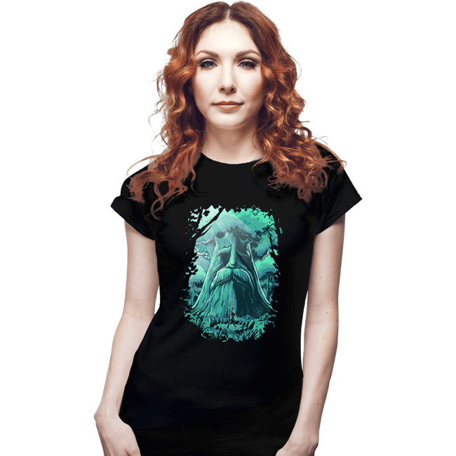 Daily_Deal_Shirts Fitted Shirts, Woman / Small / Black Hyrule Forest Hero