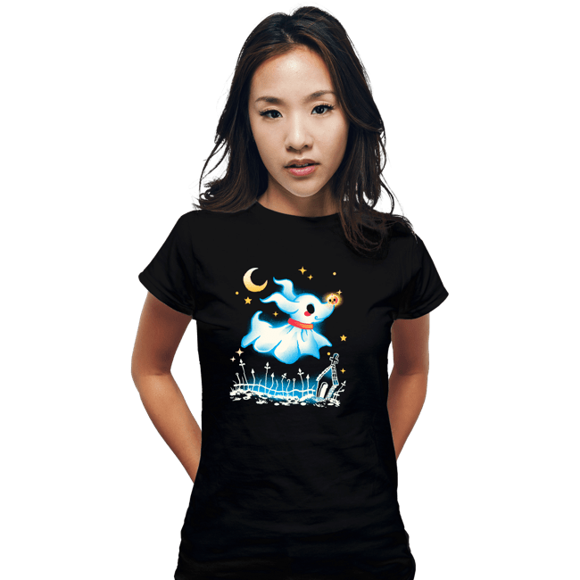 Daily_Deal_Shirts Fitted Shirts, Woman / Small / Black Ghost Dog