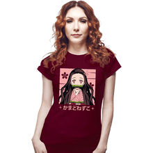 Load image into Gallery viewer, Shirts Fitted Shirts, Woman / Small / Maroon Nezuko
