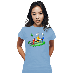 Shirts Fitted Shirts, Woman / Small / Powder Blue Pikmin Who